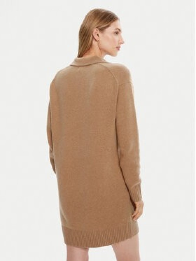 Polo Ralph Lauren Sukienka dzianinowa 211A91143001 Beżowy Slim Fit