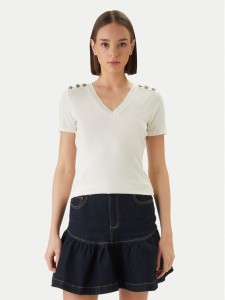 Morgan Bluzka 251-DOMANI Écru Slim Fit