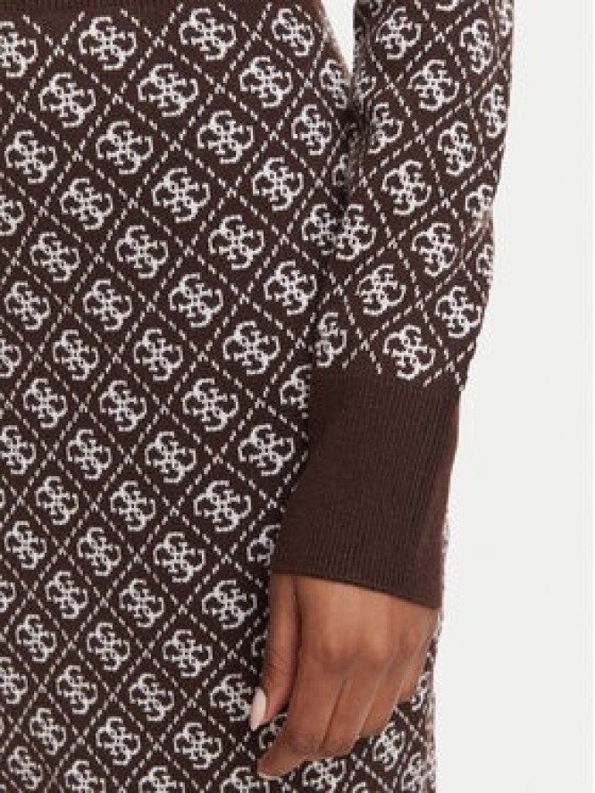 Guess Sukienka dzianinowa W6BK23 Z1422 Brązowy Slim Fit
