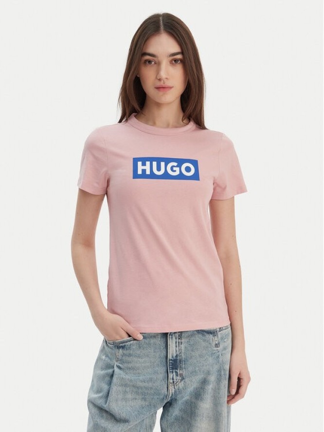 HUGO T-Shirt Classic 50510772 Różowy Slim Fit