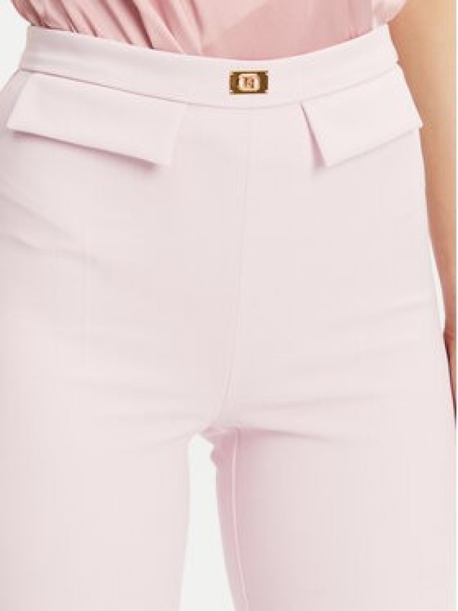 Elisabetta Franchi Spodnie materiałowe PA-077-51E2-V320 Różowy Regular Fit
