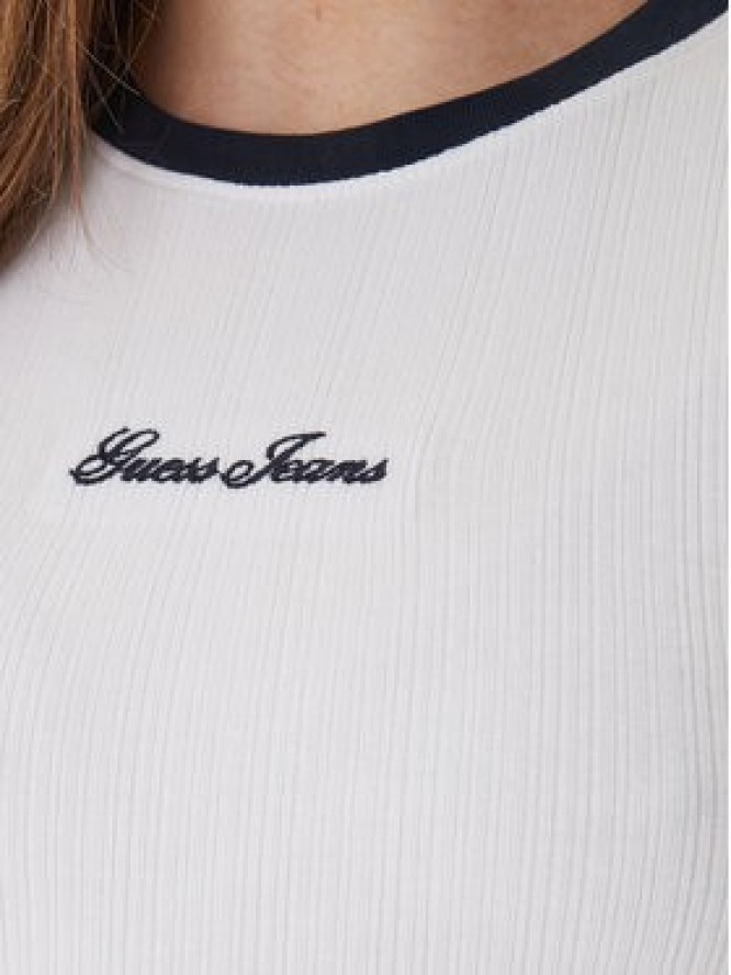Guess Jeans T-Shirt W6GPA9 KF641 Biały Slim Fit