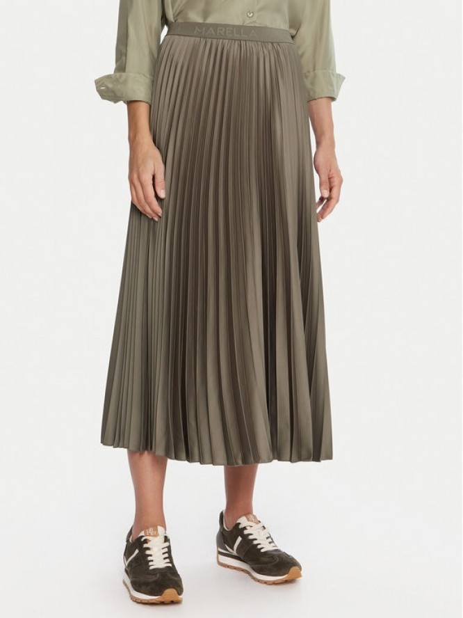 Marella Spódnica plisowana Pontiac 2523106045 Zielony Regular Fit