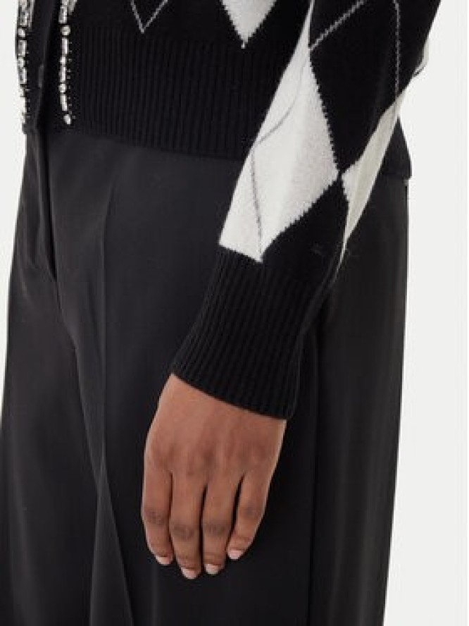 ICONA Kardigan RI5KT007 Czarny Regular Fit