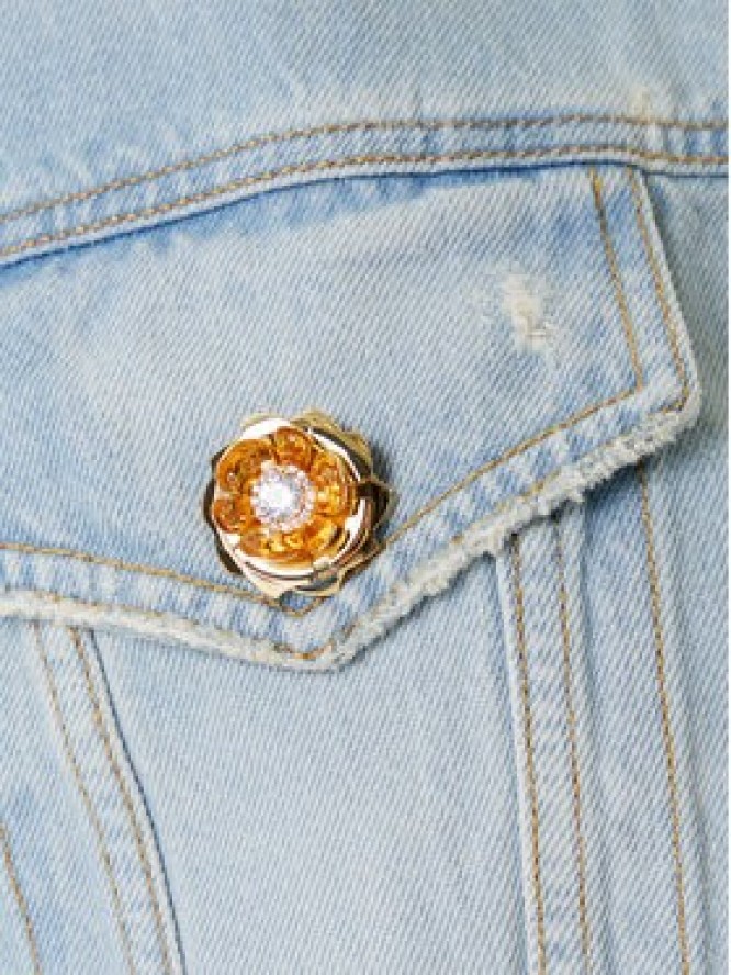 ViCOLO Kurtka jeansowa DD5097 Błękitny Regular Fit