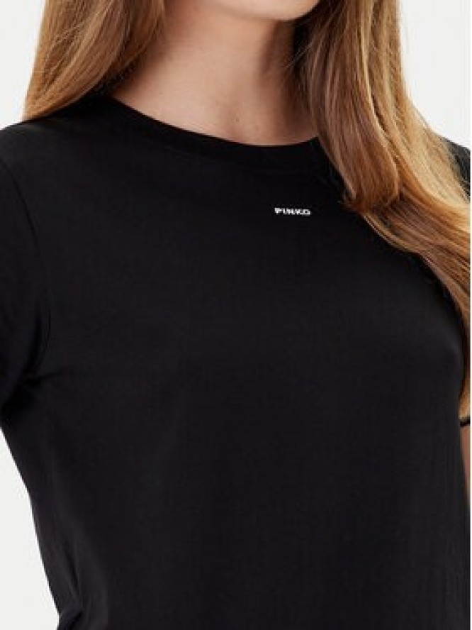 PINKO T-Shirt Basico 100373 A2RE Czarny Regular Fit