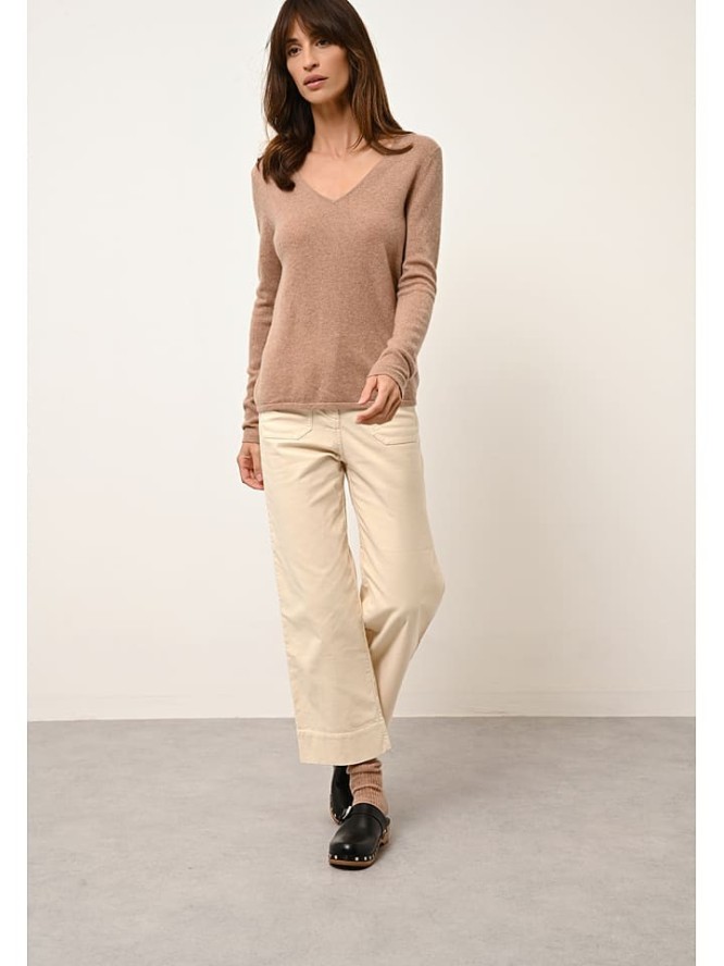 Just Cashmere Kaszmirowy sweter "Joan" w kolorze karmelowym rozmiar: M