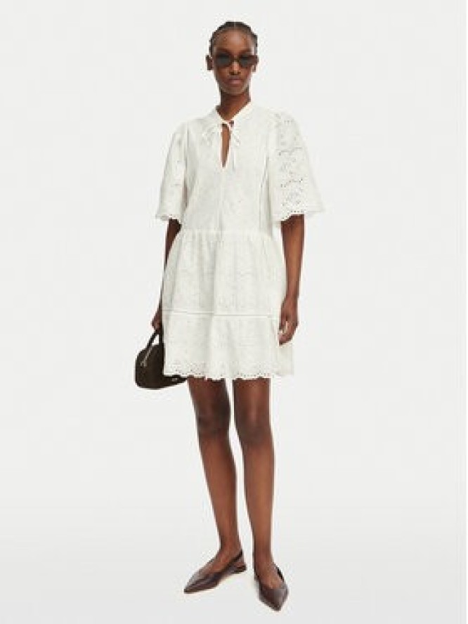 BOSS Sukienka letnia C_Denvita 50559091 Biały Regular Fit