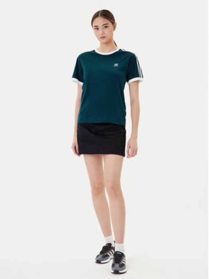 adidas T-Shirt 3-Stripes JY4855 Zielony Regular Fit