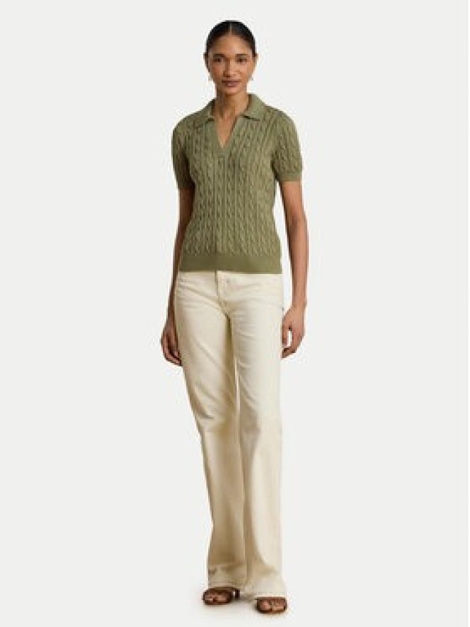 LAUREN RALPH LAUREN Polo Cable 200P14041004 Zielony Regular Fit