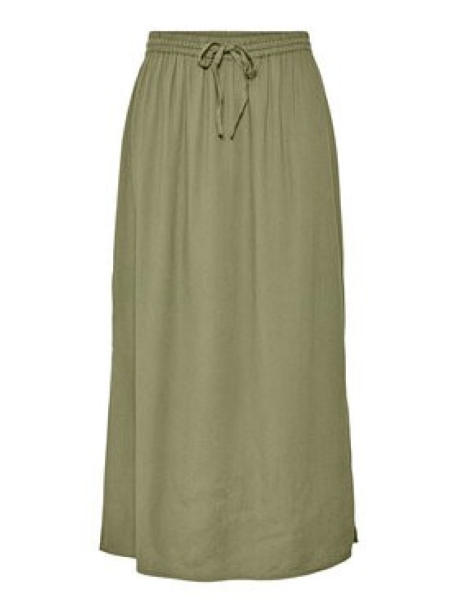 Pieces Spódnica midi Pia 17151888 Zielony Regular Fit