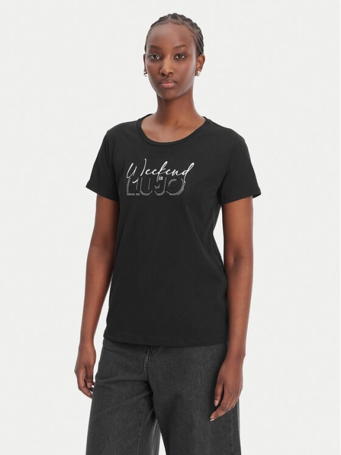 Liu Jo Sport T-Shirt TA6252 JS923 Czarny Regular Fit