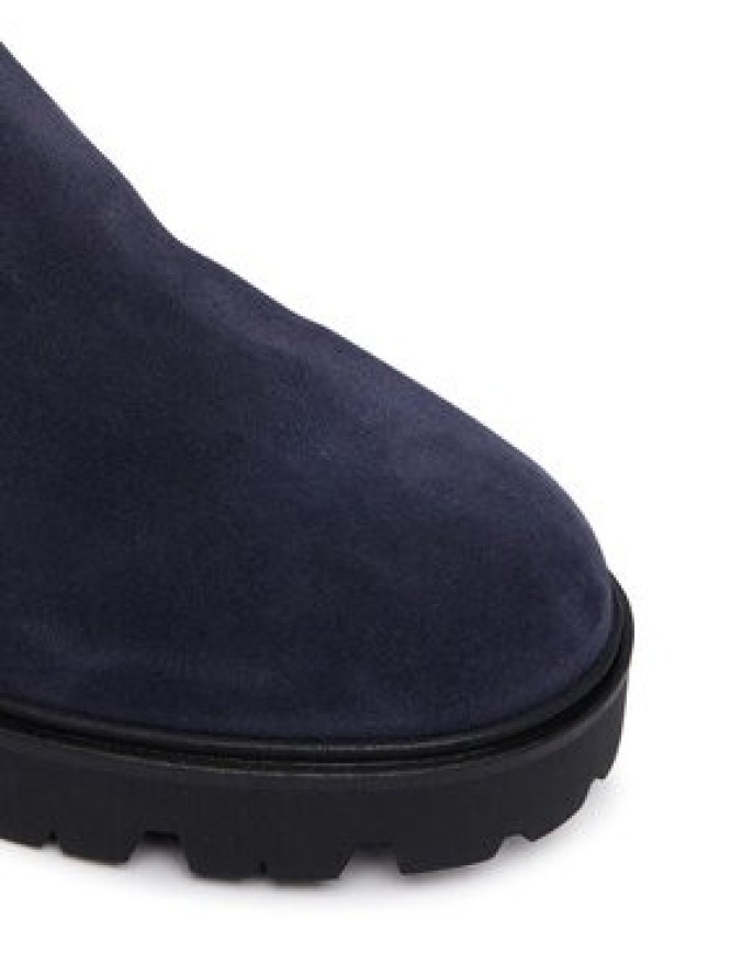 Tommy Hilfiger Sztyblety Th Monogram Suede Chelsea Boot FW0FW09563 Granatowy