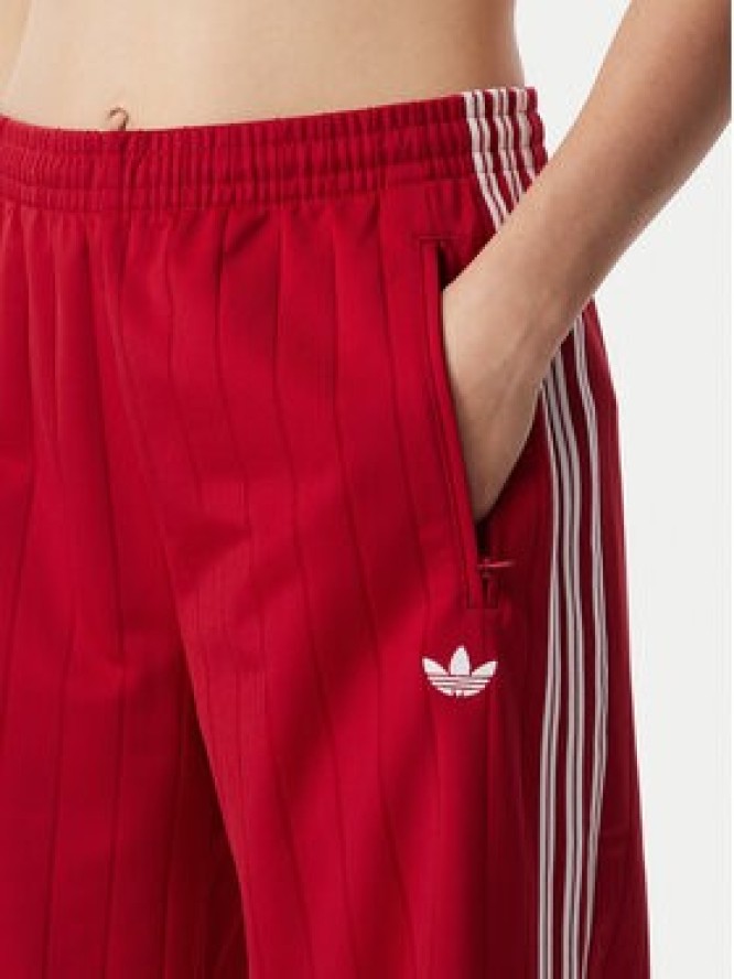 adidas Spodnie dresowe Pinstripe Firebird Loose Trackpant KS9977 Czerwony Wide Leg