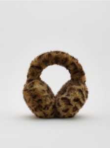 Nauszniki ze sztucznego futerka - brązowy