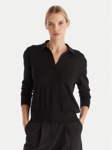 Calvin Klein Sweter LV044A305G Czarny Regular Fit