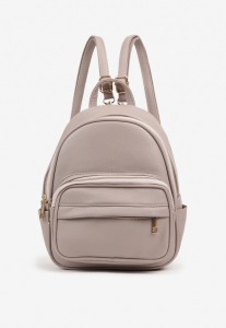 Szary Plecak z Odpinanymi Szelkami i Dodatkowymi Kieszonkami Milinia