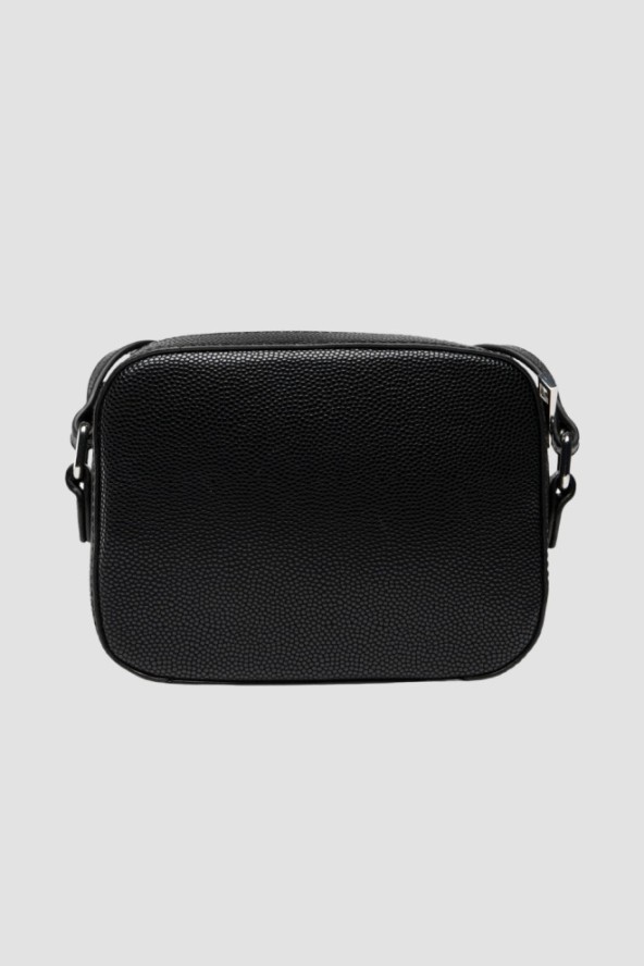 VALENTINO Mała czarna torebka o teksturze skóry z ozdobnym V divina haversack SS26