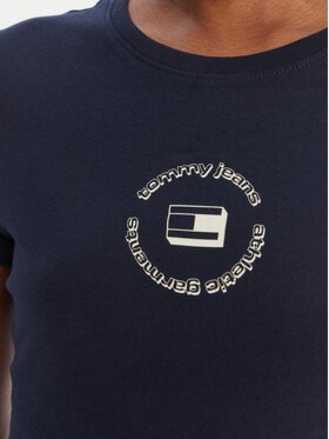 Tommy Jeans T-Shirt DW0DW22273 Granatowy Slim Fit