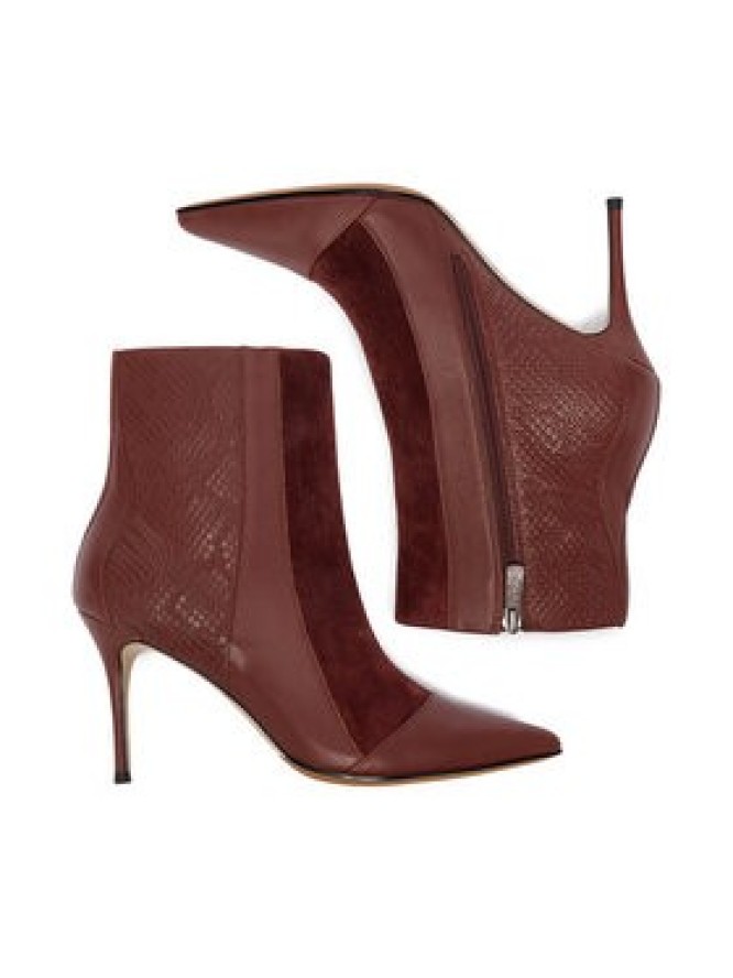 Eva Minge Botki EO-DELLA-GLC9036-5.5-888 Bordowy