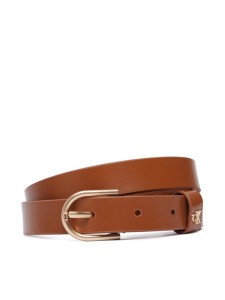 Calvin Klein Pasek Damski Rounded Buckle Ck Loop LV04F7107G Brązowy