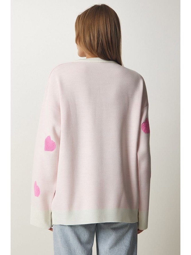 Happiness Istanbul Sweter w kolorze jasnoróżowym rozmiar: onesize