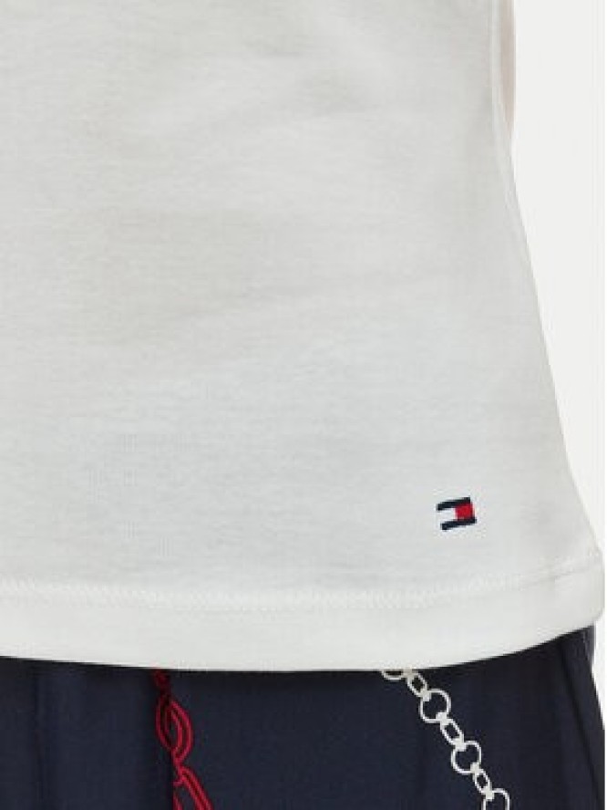 Tommy Hilfiger Top WW0WW49251 Écru Slim Fit