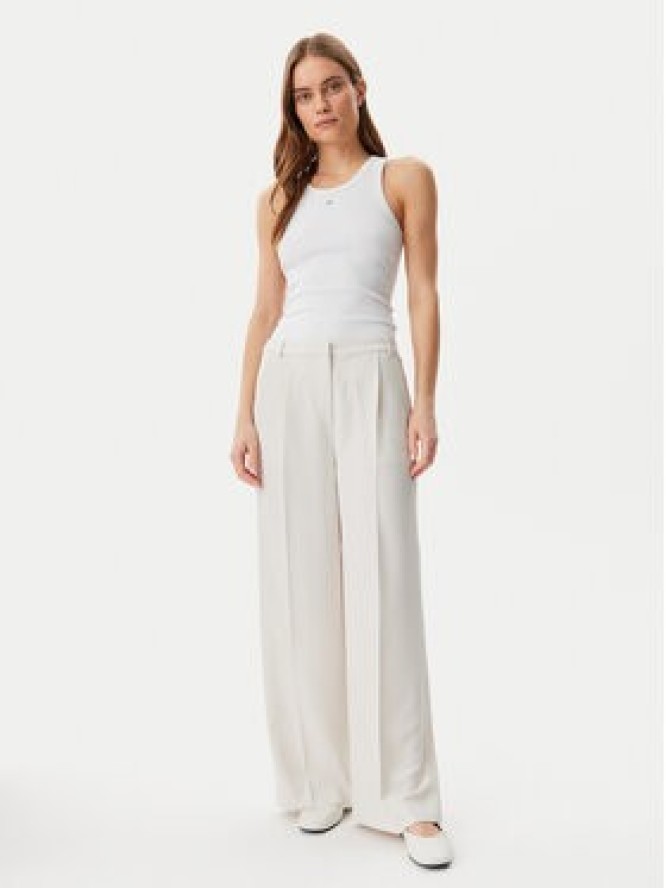 Calvin Klein Spodnie materiałowe Travel Twill K20K208214 Szary Wide Leg