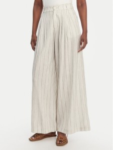 Eleh Spodnie materiałowe SS260272 Écru Relaxed Fit