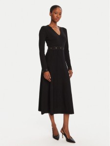 TWINSET Sukienka dzianinowa 252TP3271 Czarny Regular Fit