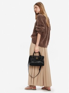 Tommy Hilfiger Torebka American Icon Mini Tote Leather AW0AW17926 Czarny