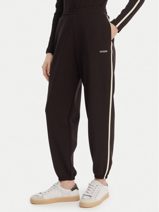 Guess Spodnie dresowe V6GB02 K2915 Brązowy Regular Fit