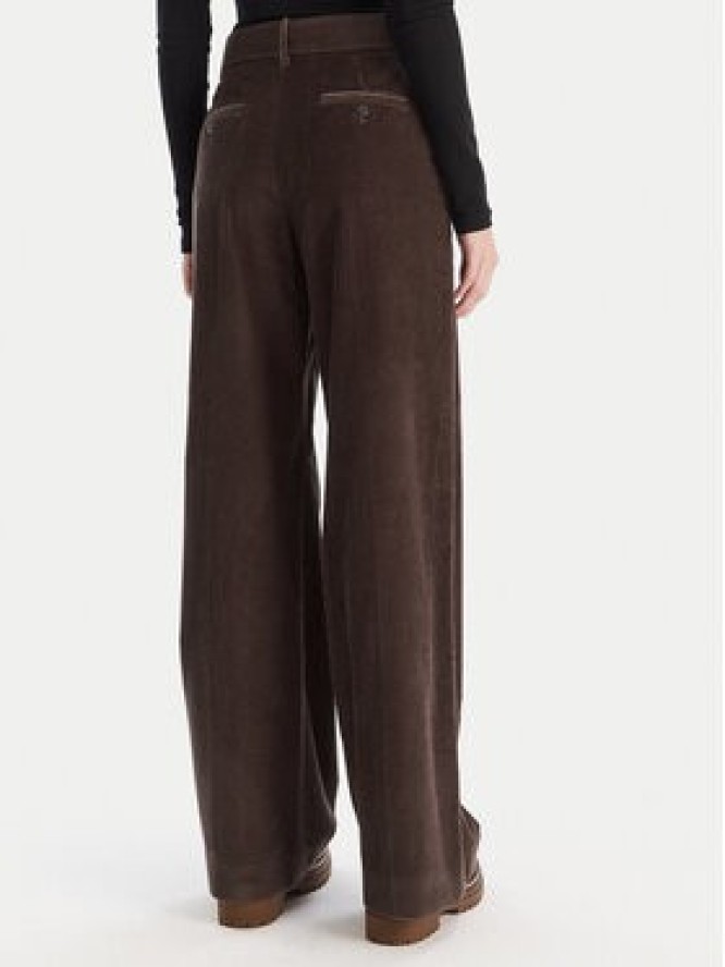 Weekend Max Mara Spodnie materiałowe Tania 2525136092 Brązowy Wide Leg