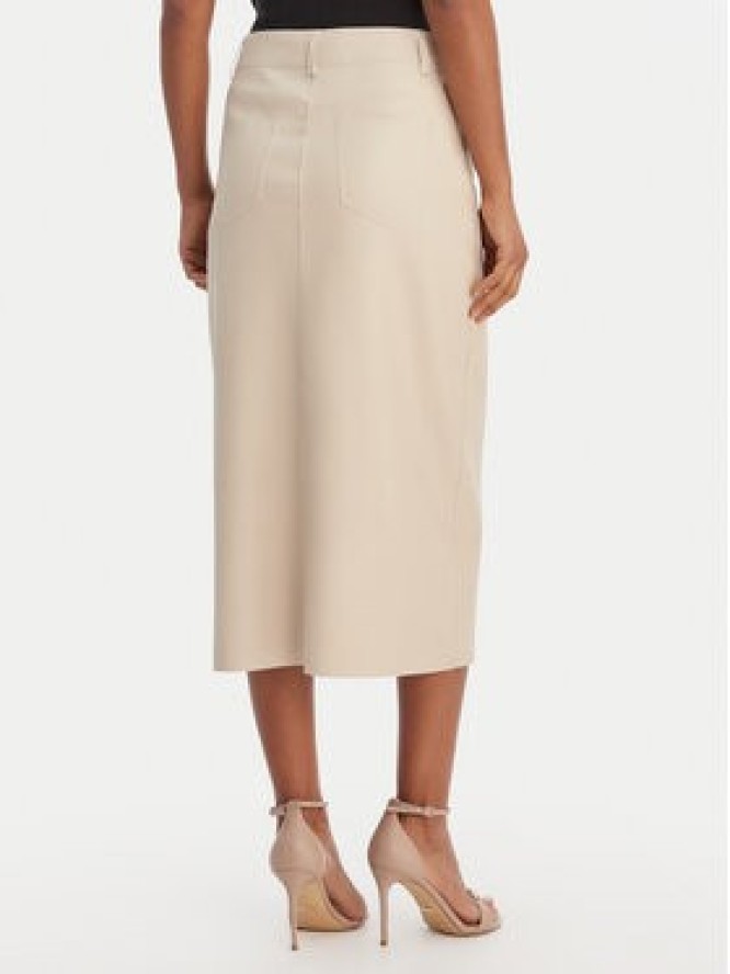 Morgan Spódnica z imitacji skóry 261-JILFIT Beżowy Slim Fit