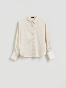 Koszula ze strasem - złamana biel