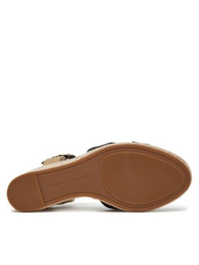 Tommy Hilfiger Espadryle Satin High Wedge Espadrille FW0FW08602 Czarny