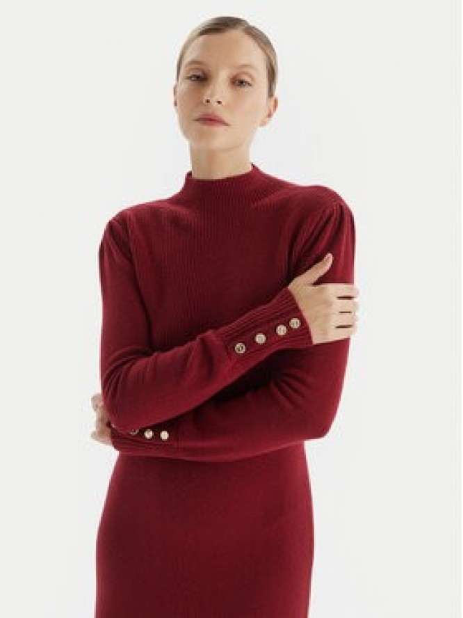 Artigli Sukienka dzianinowa ACAB003090 Bordowy Regular Fit