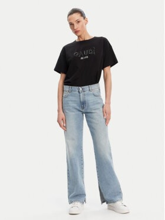 Gaudi T-Shirt 511BD64030 Czarny Regular Fit