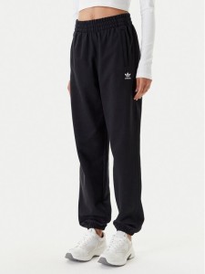 adidas Spodnie dresowe Essentials French Terry IW0952 Czarny Loose Fit