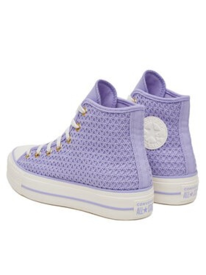 Converse Trampki Chuck Taylor All Star Lift Platform Knit Kadın Mor A13644C Fioletowy