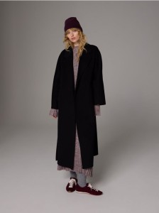 Wełniana czapka z dodatkiem kaszmiru - mahoniowy