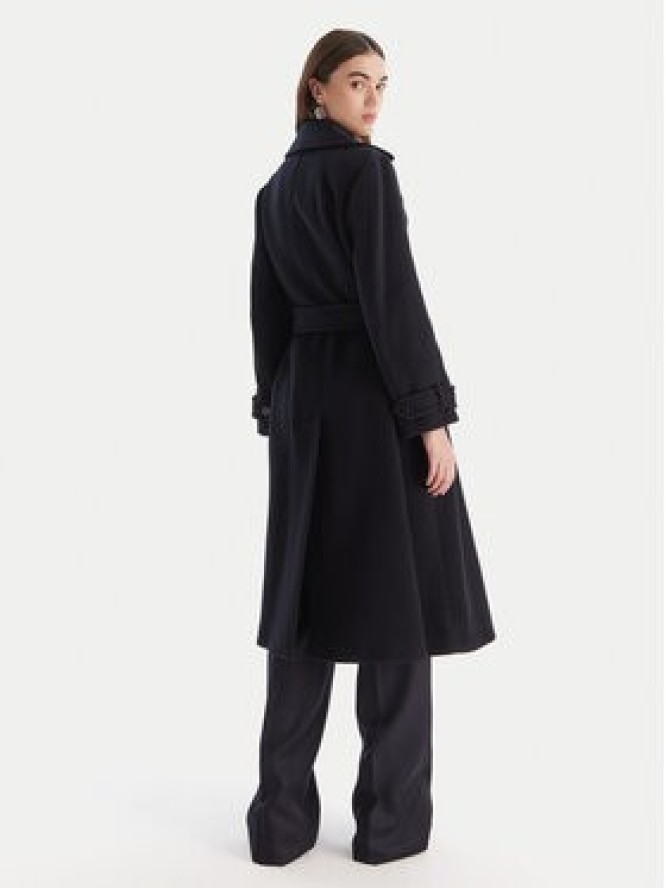 Marella Płaszcz wełniany Balcone 2523016112 Granatowy Regular Fit