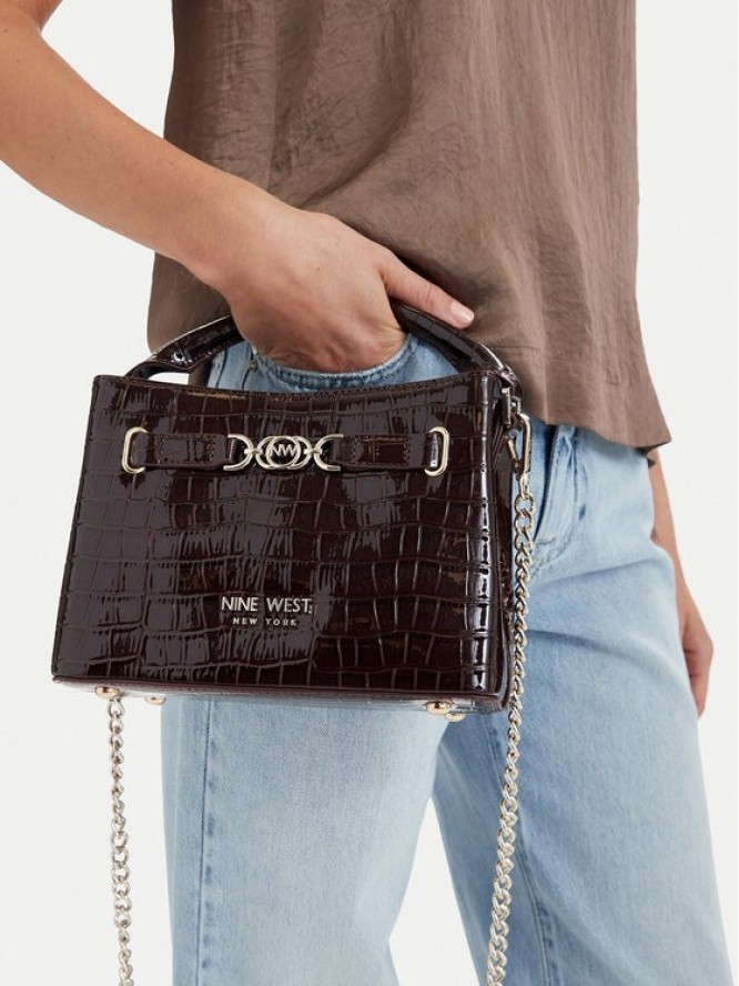 Nine West Torebka EO-CITY GRACE-LDA9420 CROCO Brązowy