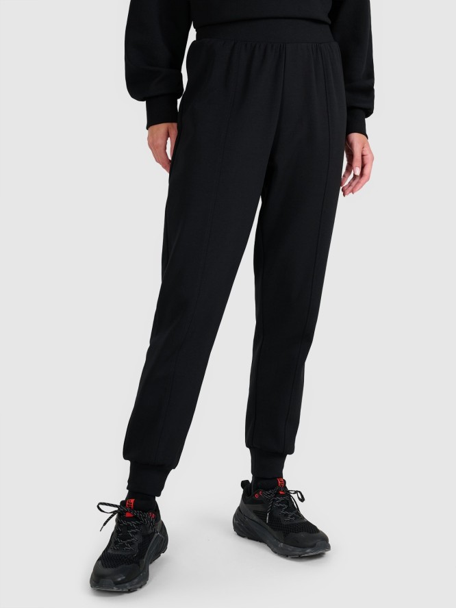 4F Spodnie dresowe joggery damskie - czarne L