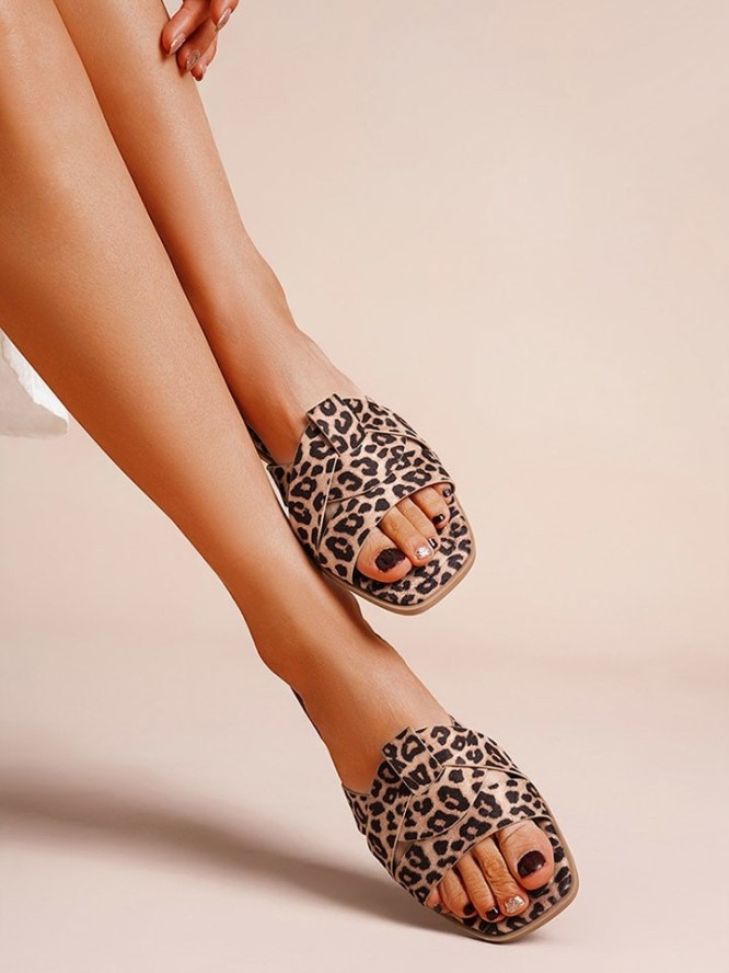 Foreverfolie Klapki w kolorze beżowo-brązowym rozmiar: 37