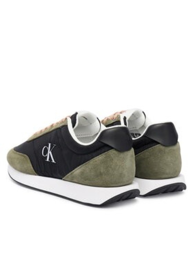 Calvin Klein Sneakersy Retro Runner Lace Up Nylon Mg YW0YW01990 Czarny
