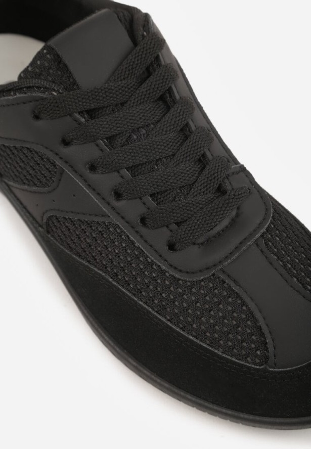 Czarne Sneakersy Ozdobione Geometrycznym Motywem Lamemisia