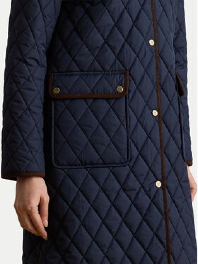 LAUREN RALPH LAUREN Kurtka przejściowa Crested 3/4 Quilt 297P18059004 Granatowy Regular Fit
