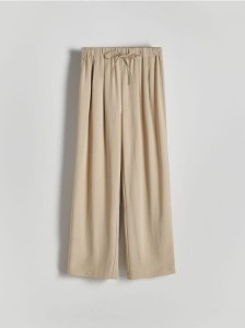 Spodnie z wiskozy - beżowy