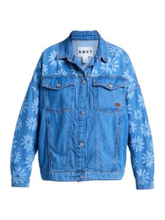 Roxy Kurtka jeansowa Salty Horizon ERJJK03700 Niebieski Regular Fit